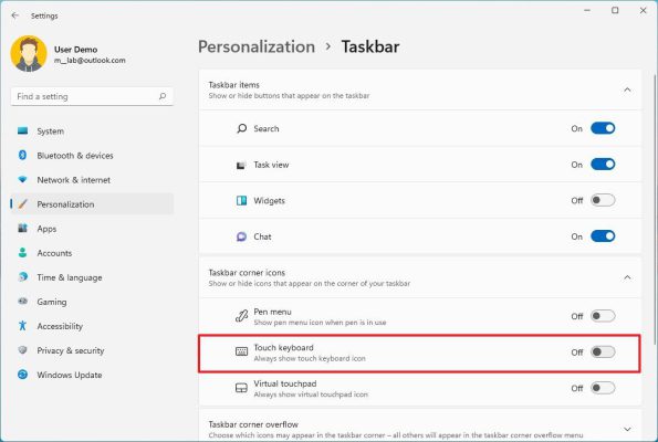آموزش صفحه کلید لمسی در ویندوز 11 لپشاپ